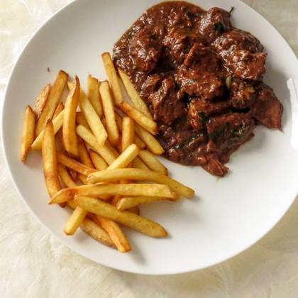 fries and beef